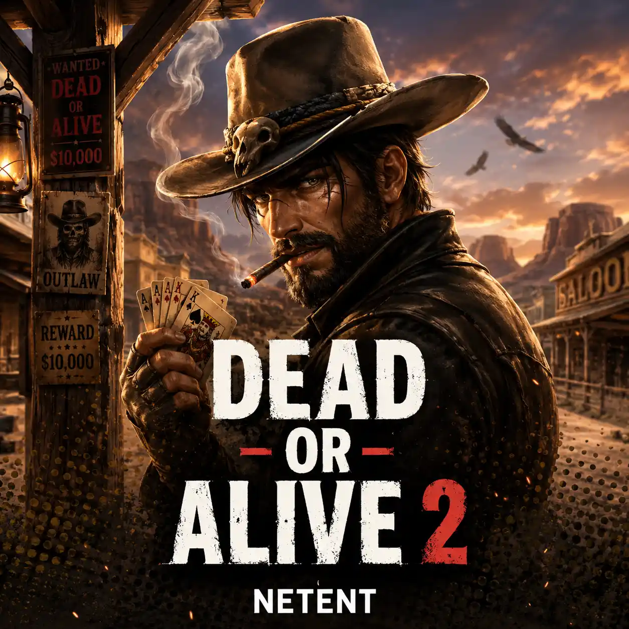 Dead or Alive 2 western cowboy pokie game